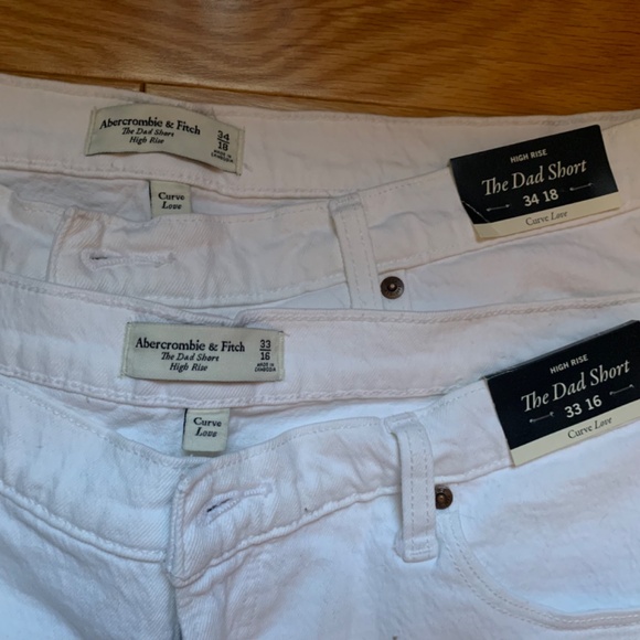 White denim Abercrombie shorts - Picture 2 of 4